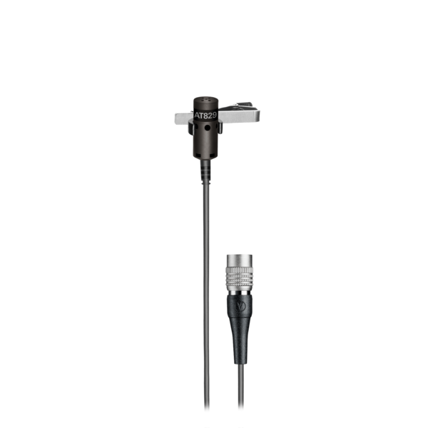 AT829CW CARDIOID CONDENSER LAPEL MICROPHONE WITH 55" CABLE TERMINATED WITH LOCKING 4-PIN